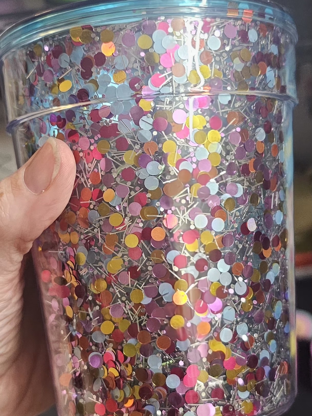 Multicolor Confetti Double-Wall Tumbler - Reusable Party Cup